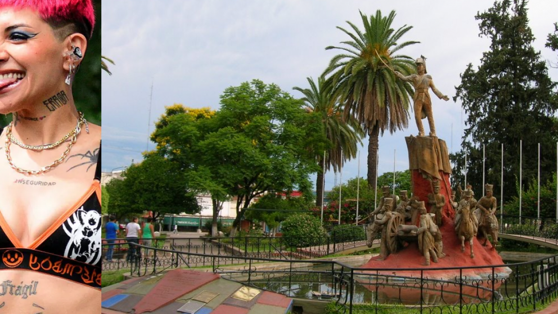 El homenaje a Cazzu y a Manuel Belgrano en el mismo pared�n. "Re merecido"