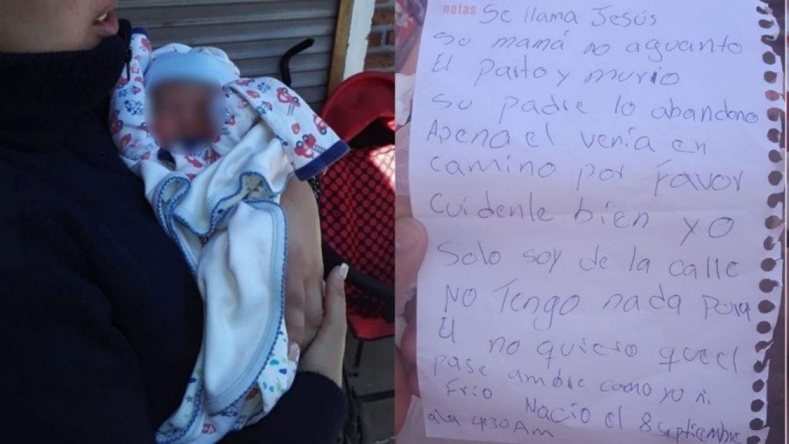 URGENTE: abandonaron a un angelito dentro de una bolsa 