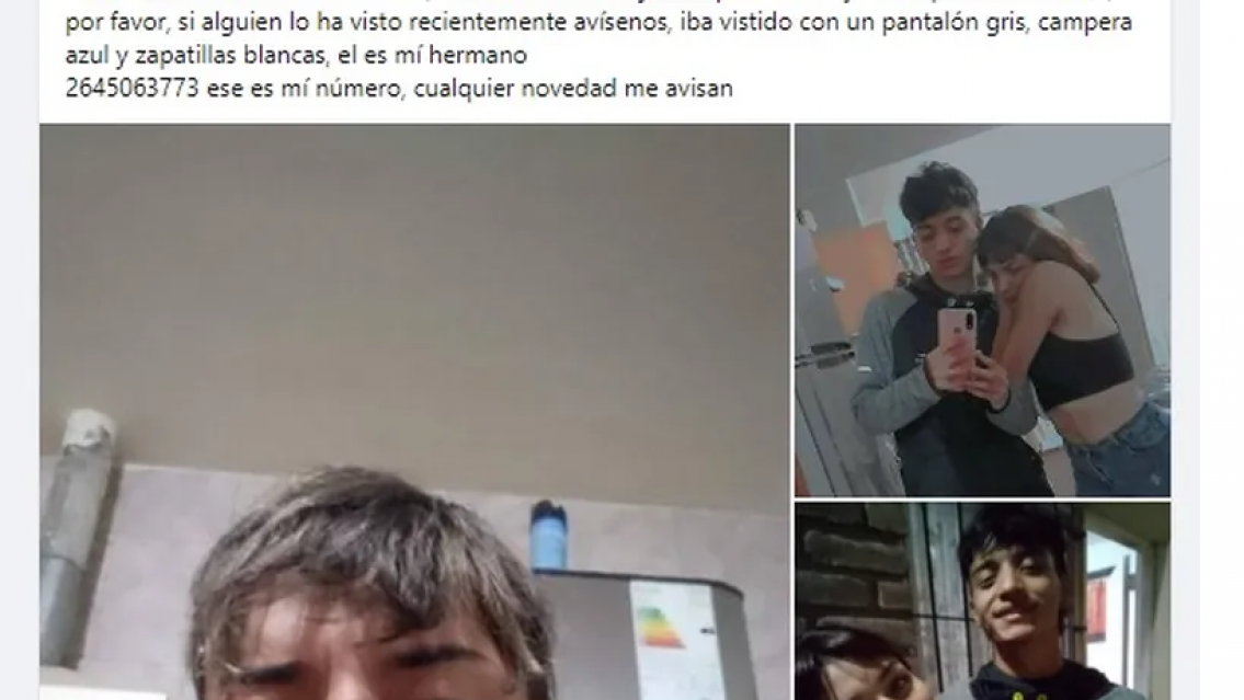 Tiene 20 años, mandó un mensaje y desapareció: lo buscan desesperadamente