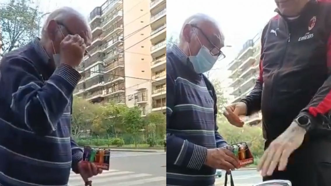 Angustiado, abuelo lloró porque nadie le compra: vende en la calle para comer