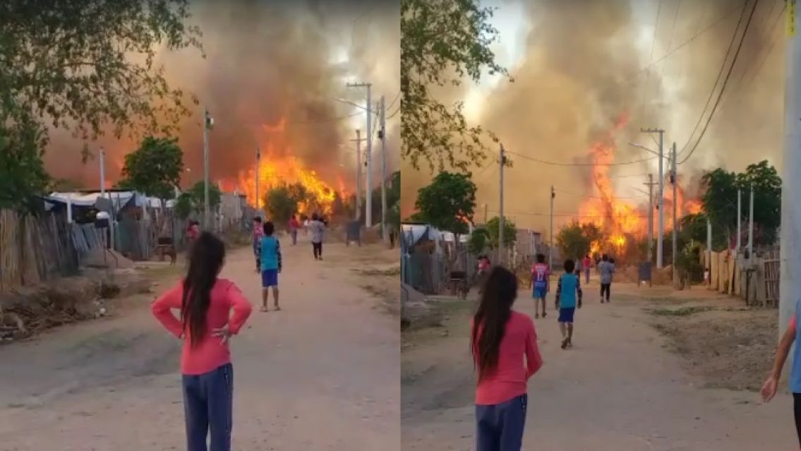 [URGENTE] Arde Jujuy: el fuego se acerca a un barrio al sur de Yuto