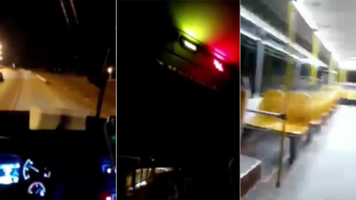 Espeluznante momento en un colectivo: chofer film� a un fantasma [HAY VIDEO]