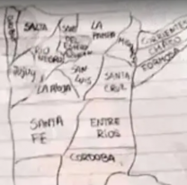 Alumnos ubicaron en un mapa a las distintas provincias argentinas y el resultado fue terrible