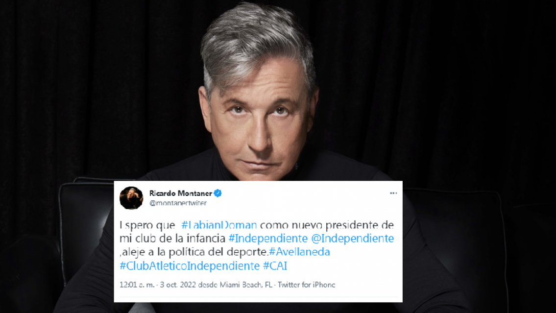 La pelea menos pensada, Ricardo Montaner contra Fabián Doman por el club de fútbol Independiente