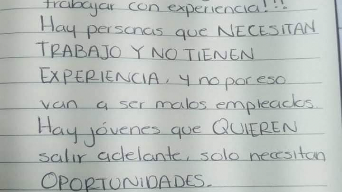 Es viral, no la llamaron para trabajar y su descargo representa a una multitud
