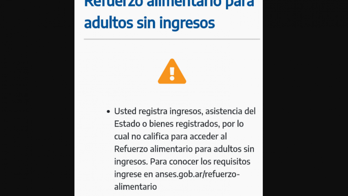 Bono de 45 mil: Qu� hacer si me sale este cartel 