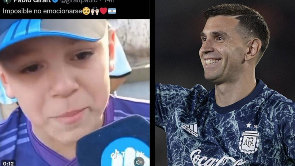 Changuito norte�o emocion� al "Dibu" Mart�nez y a la selecci�n: la sorpresa que recibi�