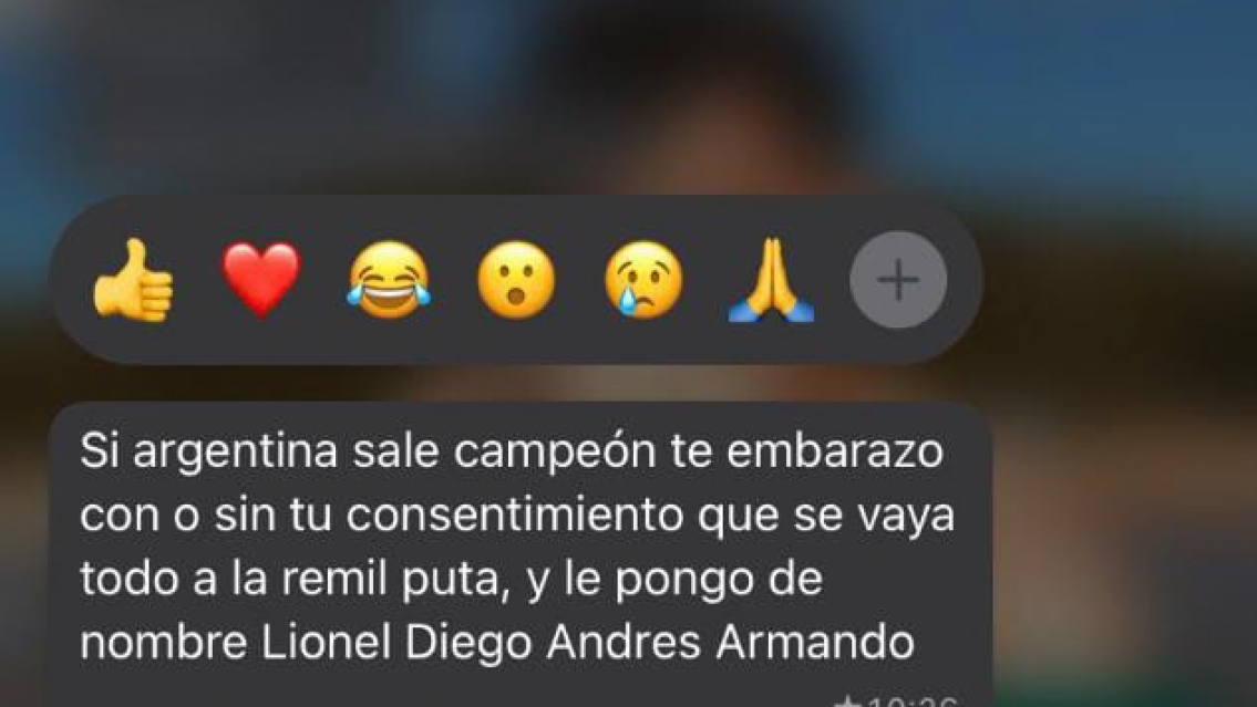 "Si Argentina gana, te embarazo, con o sin tu consentimiento". ¿Una broma o un delito?