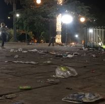 Buscan a los que destruyeron la plaza en los festejos: Están hasta las manos