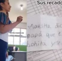 Maestra recibió piropos de los papás de sus alumnos, los mostró y se hizo viral
