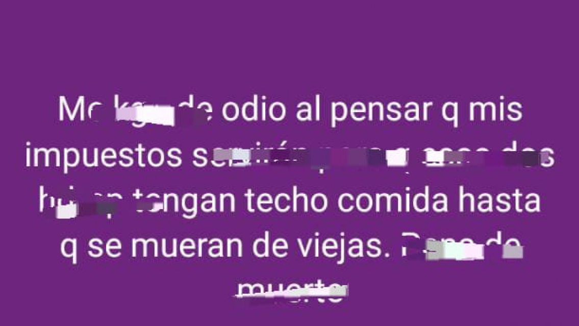 El enojo de un ciudadano con las asesinas de Lucio Dupuy. "Tendrán techo y comida"