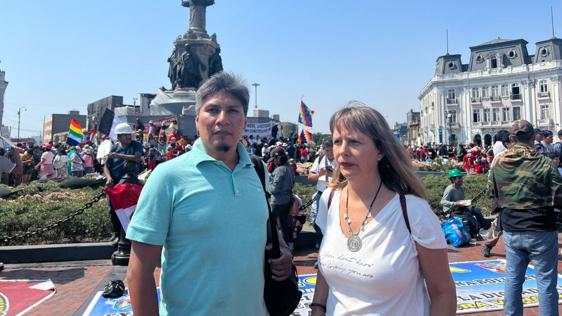 Diputado juje�o viaj� a Peru para apoyar la lucha del pueblo