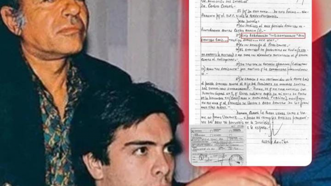 Revelador documento a casi 30 años de la muerte de Carlos Menem Jr. "Fue un atentado"