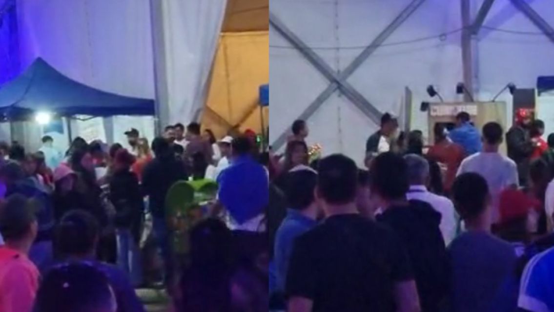 Dos juje�os a las pi�as en el Carnaval de los Tekis: No los pod�an separar