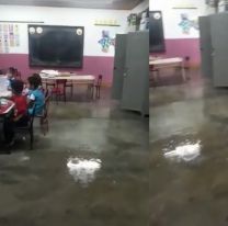 Jujeñitos van a clases y en su escuela llueve más adentro que afuera