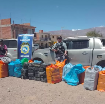 La Brigada de Narcotráfico de Humahuaca secuestró más de mil kilos de hojas de coca