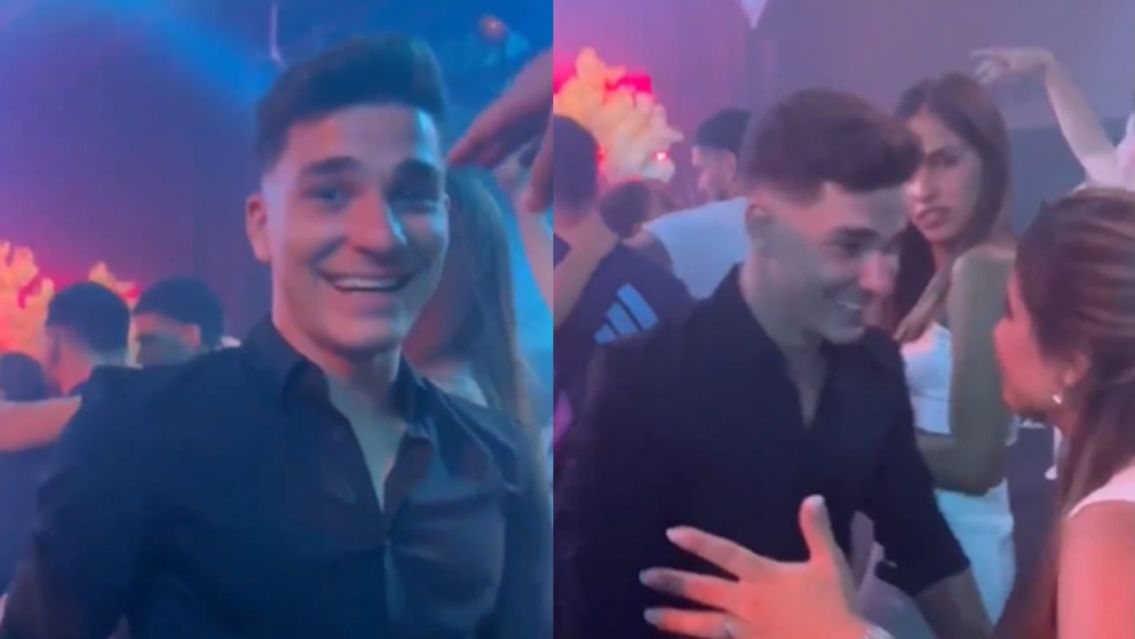 La novia de Julián Álvarez le dio la cana bailando con otra y así reaccionó