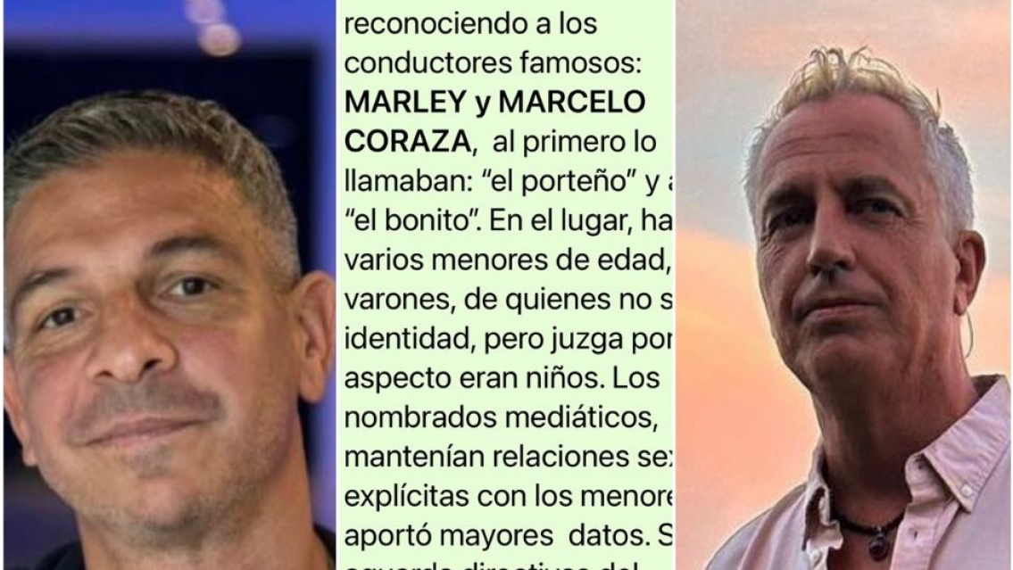 "El porteño y el bonito", la denuncia contra Marcelo Corazza y Marley. Es por abus0 de menor3s
