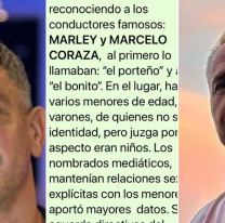 "El porteño y el bonito", la denuncia contra Marcelo Corazza y Marley. Es por abus0 de menor3s