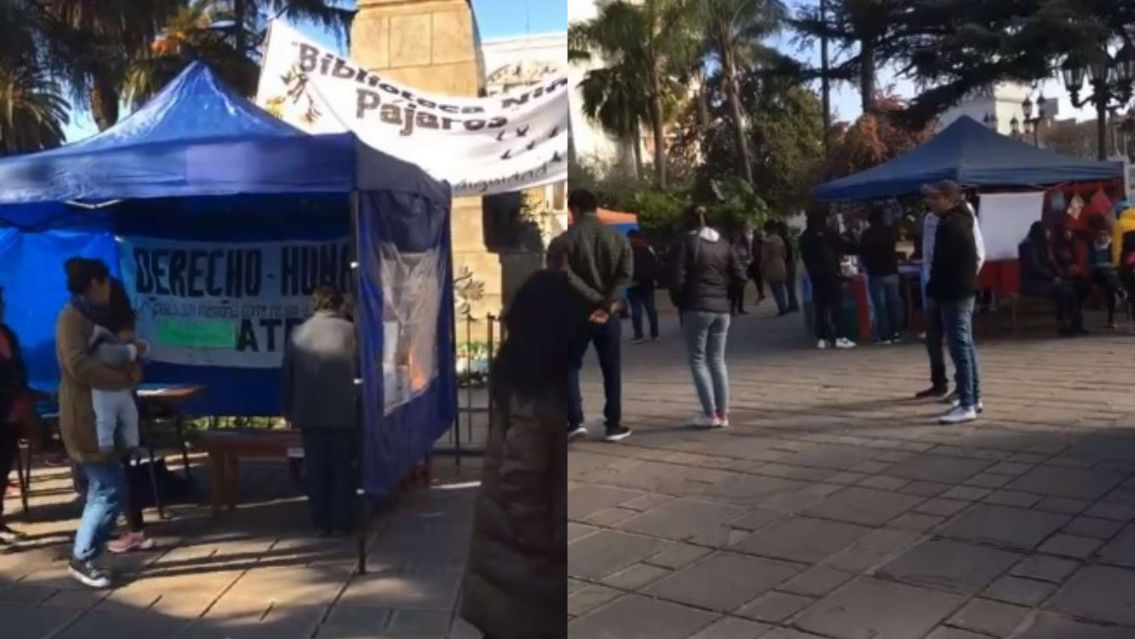 [EN VIVO] Tensi�n en Plaza Belgrano: Inminente desalojo