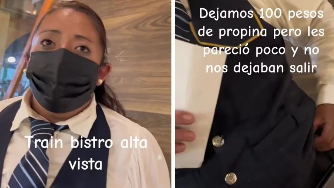 Le dejaron poca propina a la moza y no los dejaba salir: "nos hace sentir culpables"