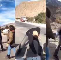 "La bandera celeste y blanca es la única que vale": Incidentes en el corte de Purmamarca