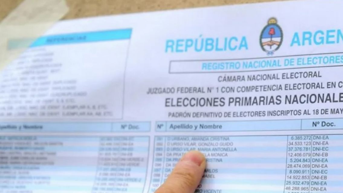 D�nde voto Jujuy: consult� el padr�n electoral para las PASO 2023