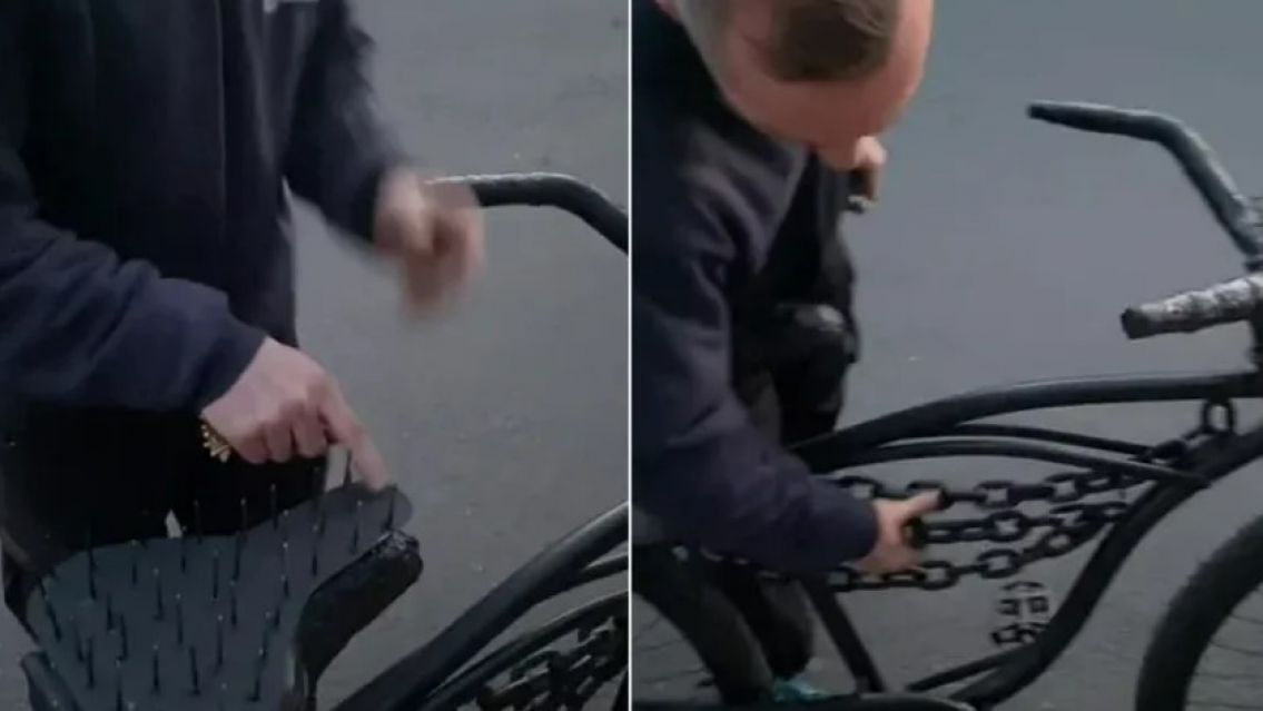 Herrero argentino se hizo viral por su bicicleta "antirrobo"