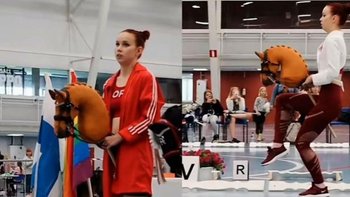 Equitaci�n vegana, el deporte que se practica con caballos de madera que es furor