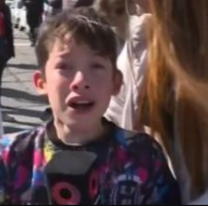 El desgarrador llanto del compa&ntilde;erito de Morena: el nene que emocion&oacute; al pa&iacute;s