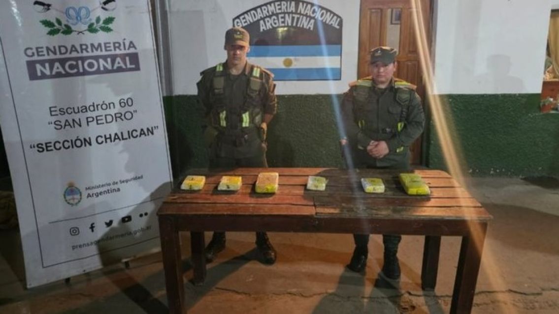 Incautaron más de 4 kilos de cocaína en San Pedro