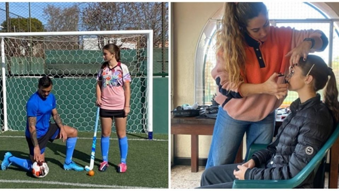 "Con él sí, con ella, no". Indiana Cubero posó en una sesión de fotos con su papá