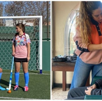 "Con &eacute;l s&iacute;, con ella, no". Indiana Cubero pos&oacute; en una sesi&oacute;n de fotos con su pap&aacute;