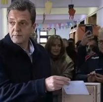 Vot&oacute; Massa: "Espero que los argentinos concurran a votar pensando en sus hijos"