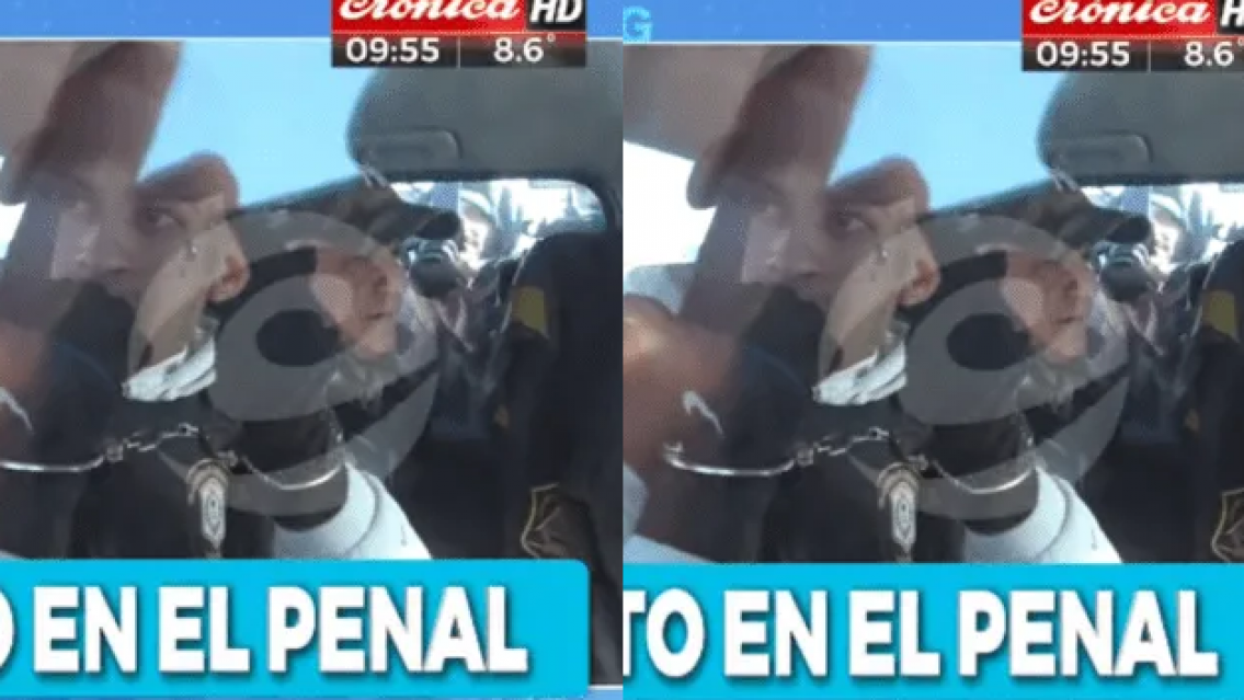 En patrullero, esposado y acompañado por "fans", así fue a votar L-Gante