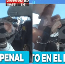 En patrullero, esposado y acompa&ntilde;ado por "fans", as&iacute; fue a votar L-Gante