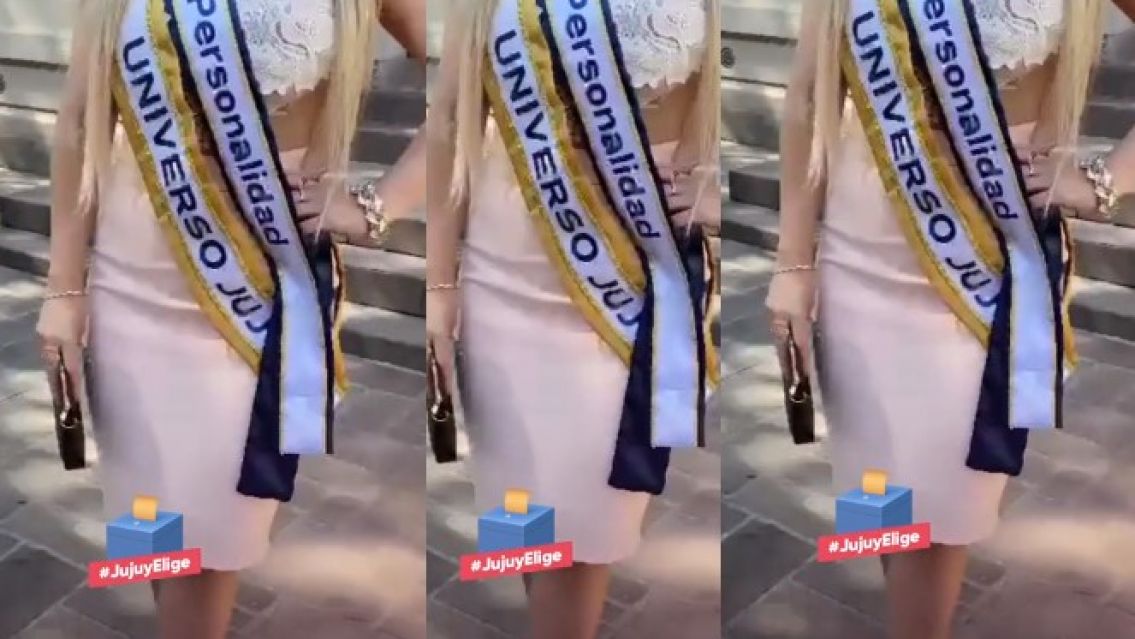 Votó la jujeña más famosa y se sacó fotos con todos: "Recibió mucho cariño"