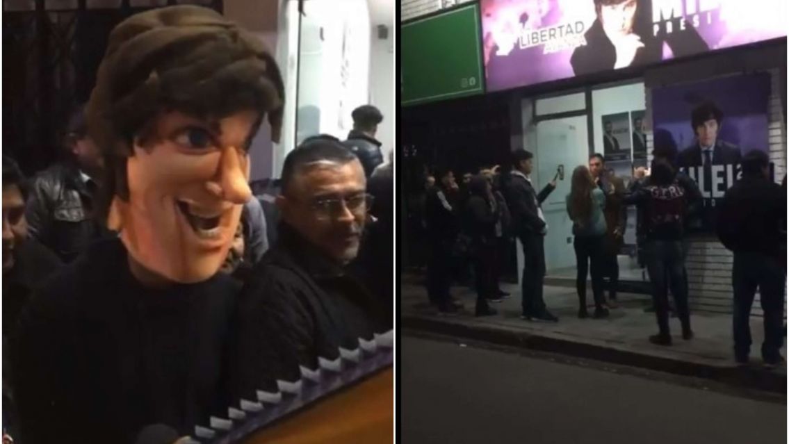 Fiesta libertaria en Jujuy: Más gente llega a la sede de Milei