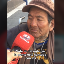Abuelo juje&ntilde;o fan&aacute;tico de Milei: "La gente por fin se cans&oacute; del peronismo" 