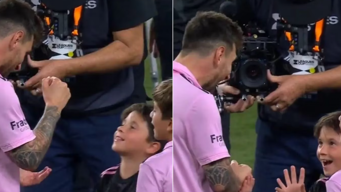 Mateo Messi se mand� una en los festejos de su pap�: La reacci�n de Leo