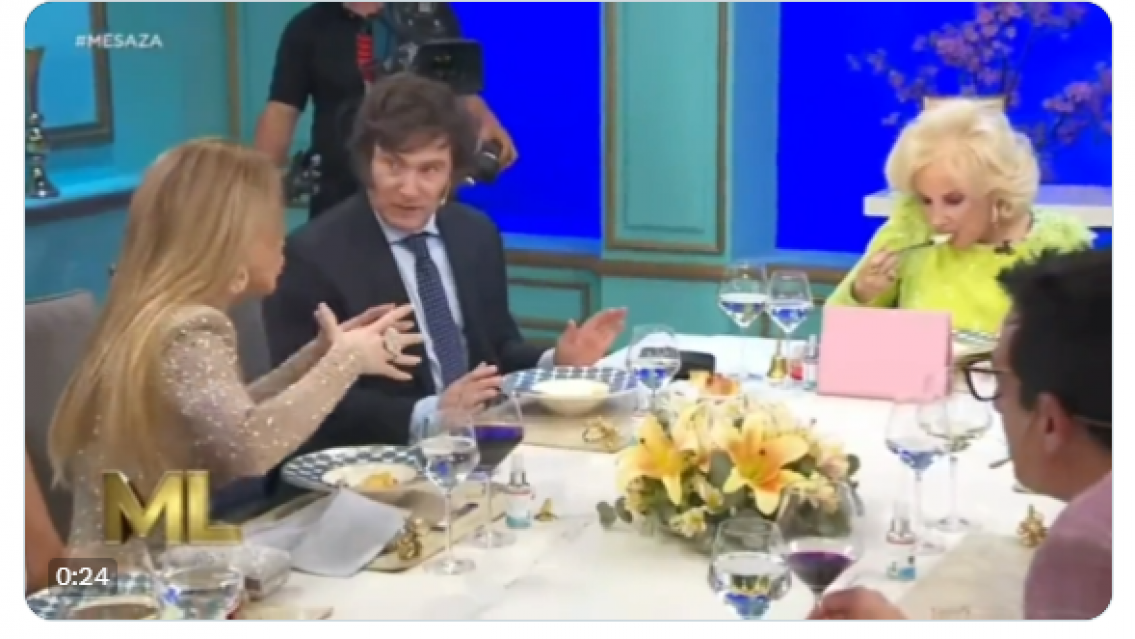 "Exactamente aquí nació el amor", video completo del flechazo entre Milei y Fátima Florez