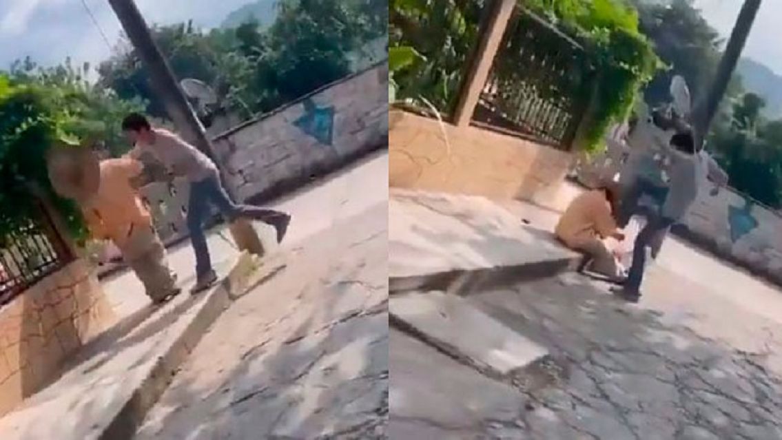 Jujeño golpeó brutalmente a un abuelito en plena calle e intentó fugarse