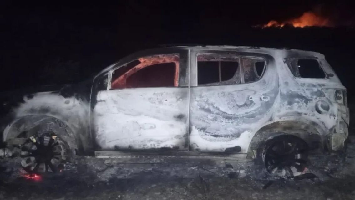 Completamente quemada: apareci� la camioneta robada a un turista en Jujuy