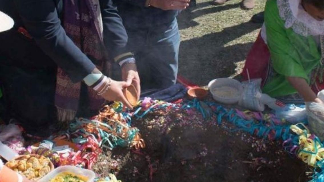 Jujeña le daba de comer a la Pacha, llegó su novio y la agarró a patadas